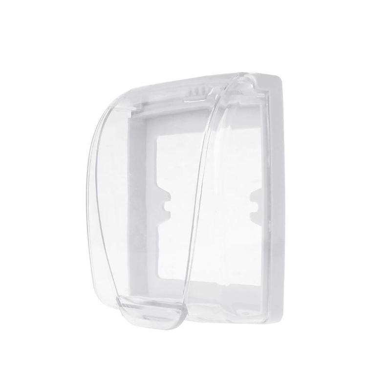 Switch Waterproof Box Socket Box Cover Box Wall Light Cap Flip Clear Panel Flip Kitchen Doorbell Cover Bathroom Cap Socket T7X2: Transparent
