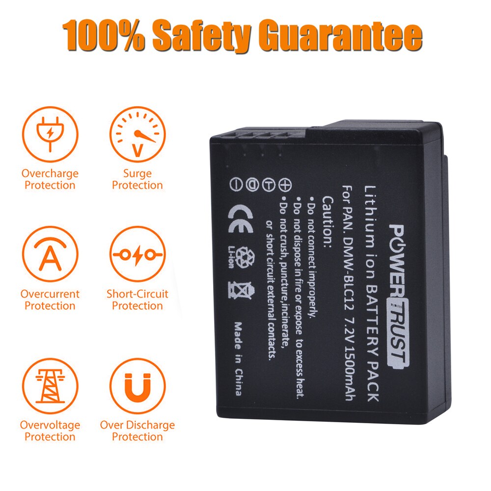 2Pcs DMW-BLC12 Dmw BLC12 Dmw Blc12e Camera Batterij + Lcd Usb Charger Voor Panasonic FZ1000, FZ200, FZ300, G5, G6, G7,GH2,DMC-GX8