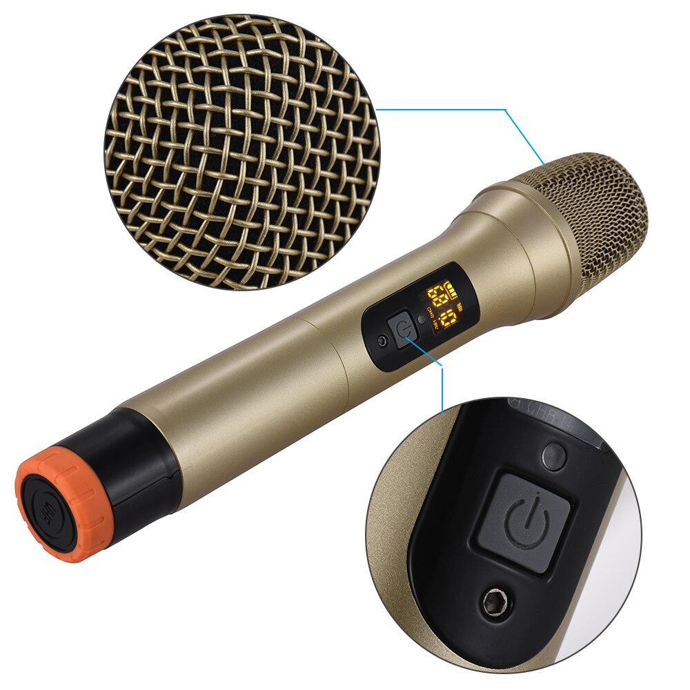 UHF Handheld Wireless Microphone Mic System 48 Channels for Karaoke Speech Home Entertainment