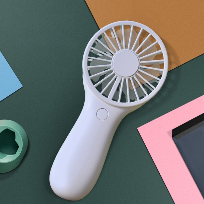 3-speed Adjustable Desk Fan 3V AA Battery Powered Cooling Handheld Fan for Girls