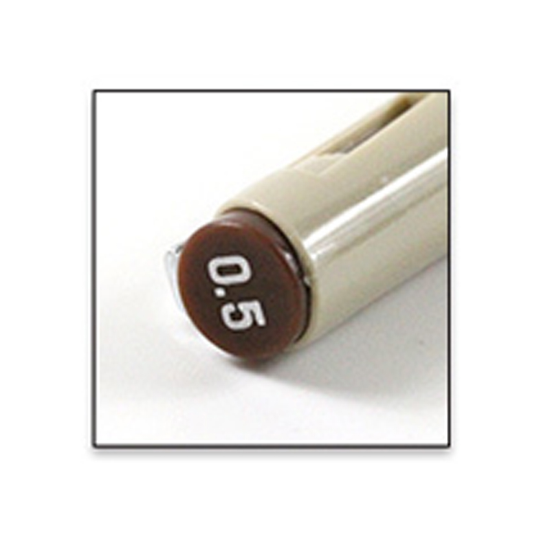 1pcs Colors Micron Line Fineliner Drawing Pen Set 05mm Fine Point Pen Waterproof Technical Pens Markers Sketching Artist Manga: BROWN