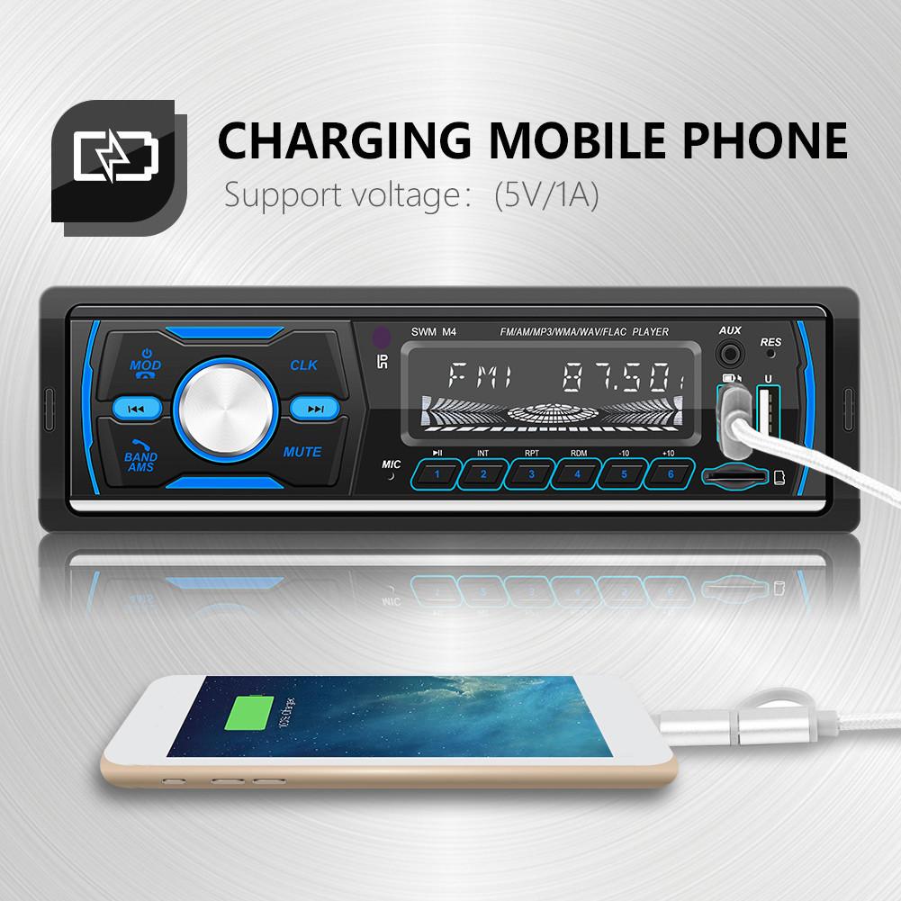 Bluetooth Car Stereo Radio Receiver With Remote Control Single Din Digital Media Receiver Support FM/AM/RDS/DAB/DAB +/MP3