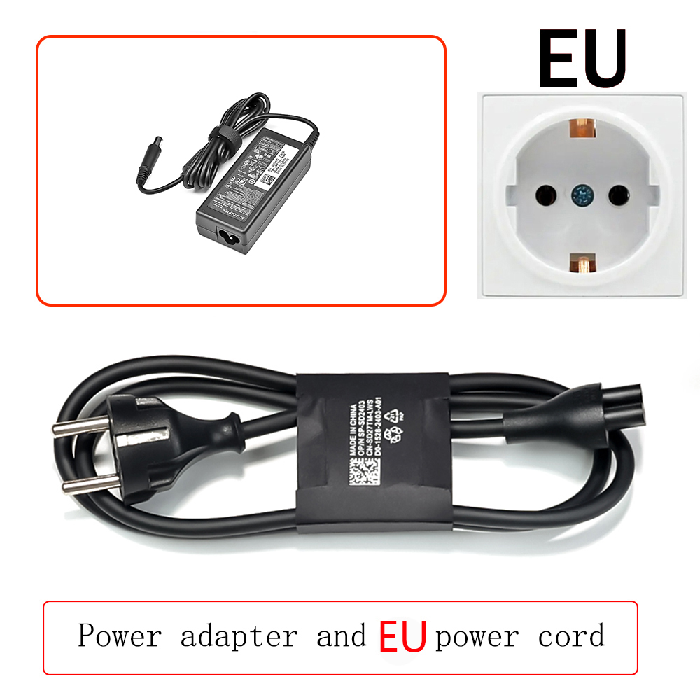 65W AC for Dell Latitude 19.5V 3.34A 7.4*5.5mm Laptop Ac Adapter E7250 E6430 E6500 Laptop Charger Power Supply: WHITE
