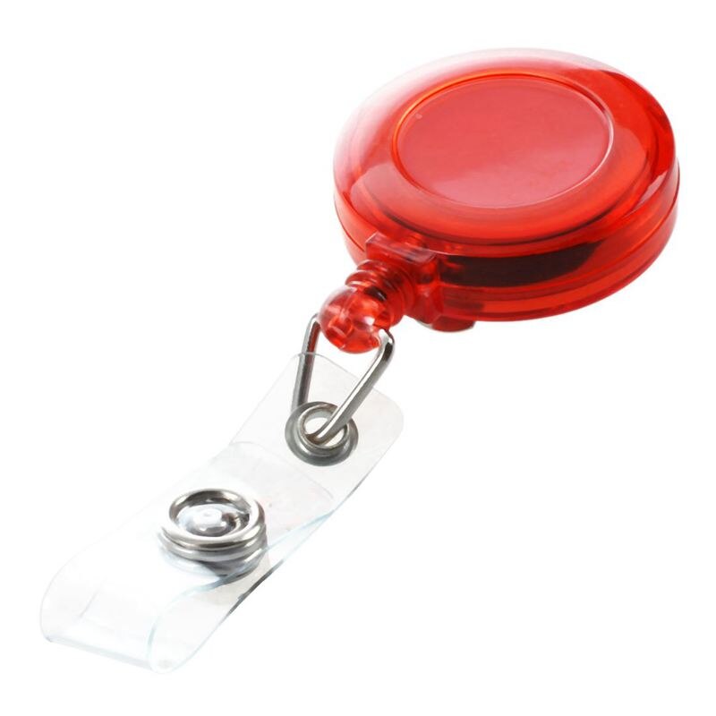 Retractable Skipas Id-kaart Badge Holder Sleutelhanger Reels Met Clip: Red