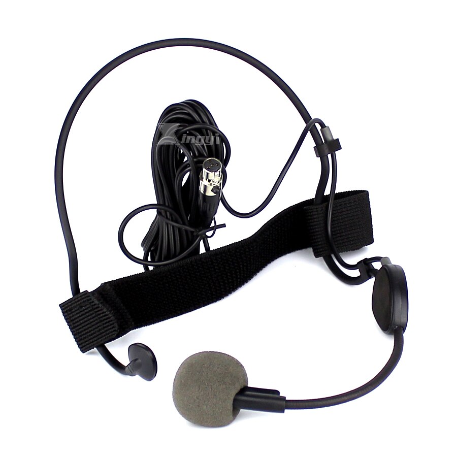 Mini XLR 4 Pin TA4F Earset Headworn Headset Microphone Dynamic Mic For SHURE WH20TQG Wireless Bodypack Transmitter
