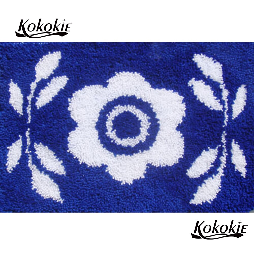 3d flor bordado foamy floralkussen knooppakket latch hook alfombra para armar impreso piso alfombra mat knooppakket tapijten Accesorios