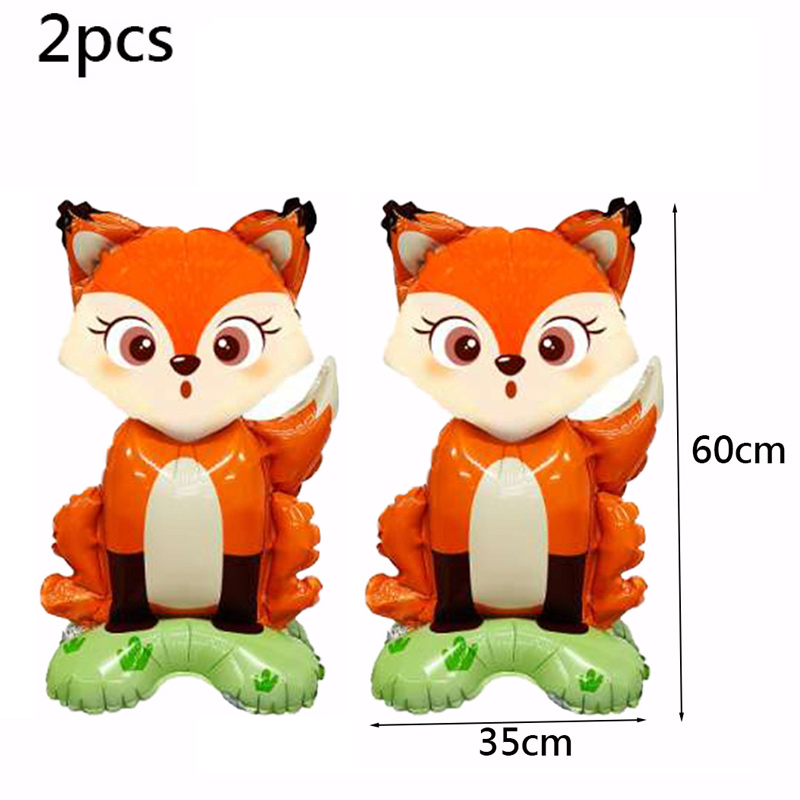 Fox Birthday Decorations Fox Plates Cupake Toppers Plastic Straws Supplies Fox Baby Shower Decoration Kids