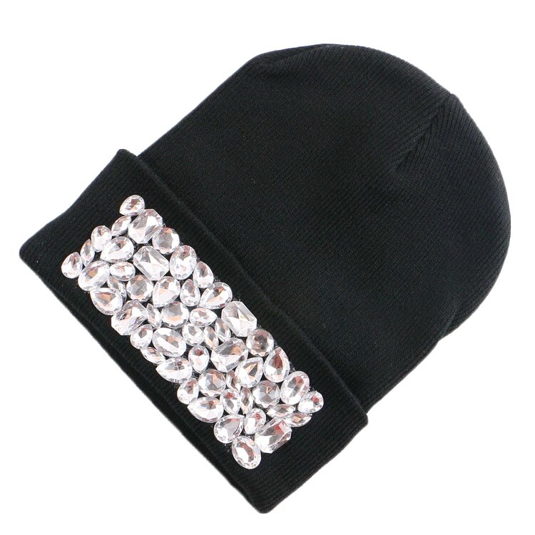 Vrouwen Mode Winter Hoed Schoonheid Mutsen Luxe Bling Bling Winter Hoeden Voor Vrouw