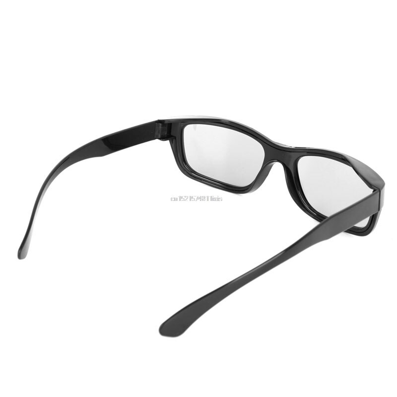 Circulair gepolariseerde passieve 3d stereobril zwart voor 3d tv's real d imax bioscopen