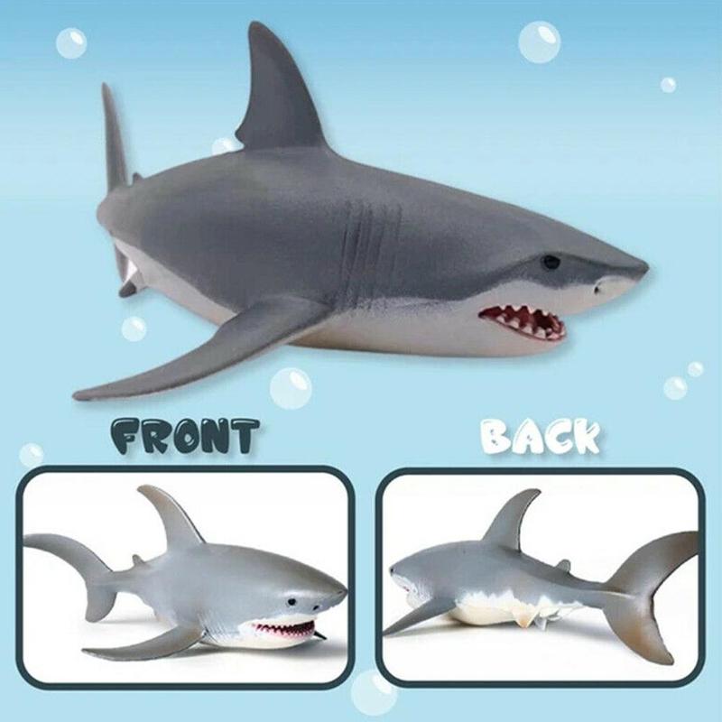 1 stk pvc simulation stor hvid haj statisk model legetøj ornamenter ocean world børnelegetøj
