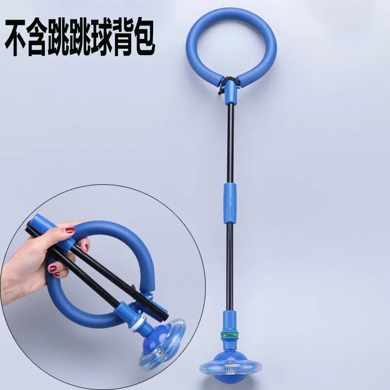 LED-Blitz Rad Überspringen Seil Einzel Fuß Springen Ball freundlicher Erwachsene ÜSpund Spielzeug Fitness glühend Sport Springseil: Blau(foldable)