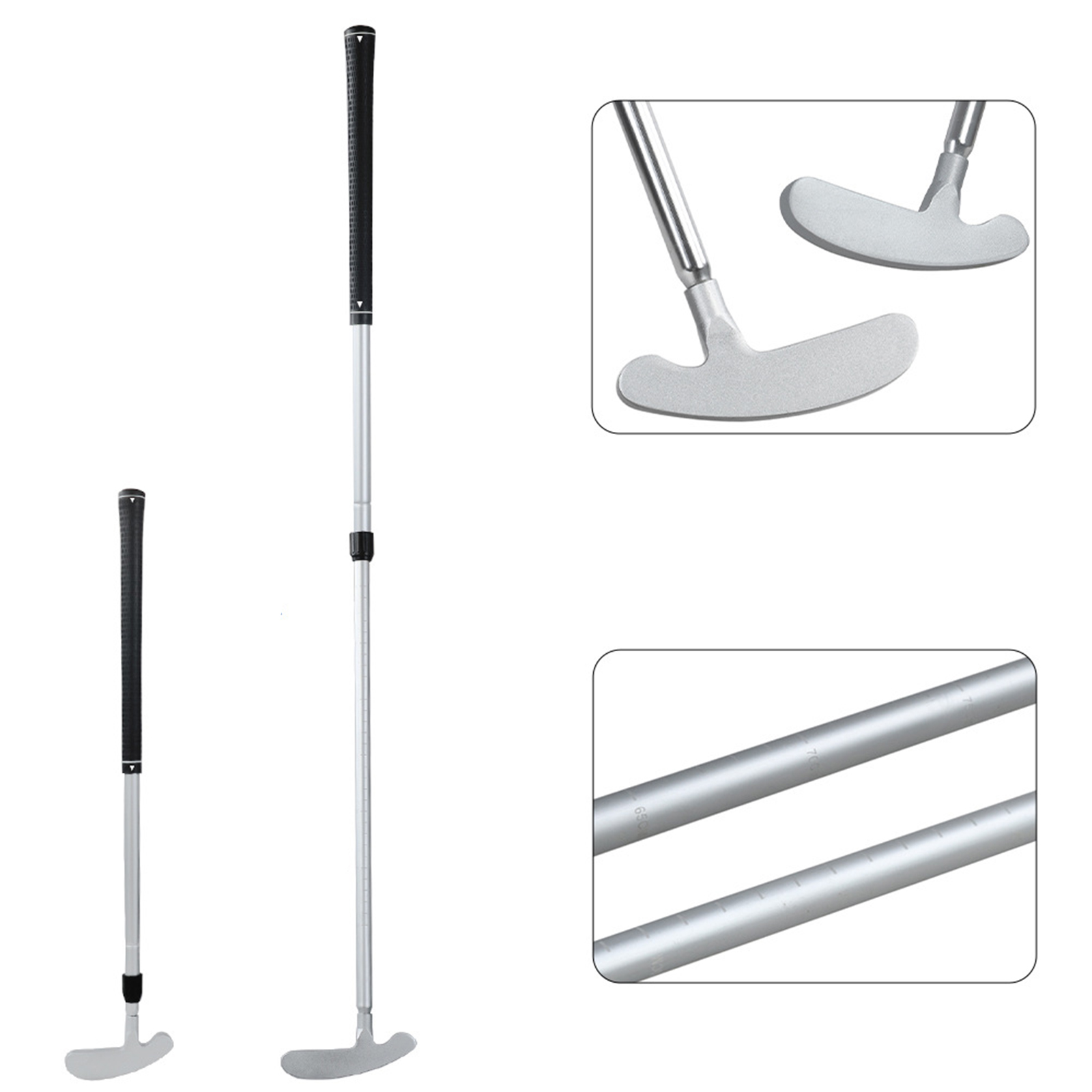 Herramientas de Putter de Golf, Mini palos de Golf para golfistas diestros y zurdos, Putter bidireccional portátil para hombres y mujeres, entrenamiento de aleación de aluminio