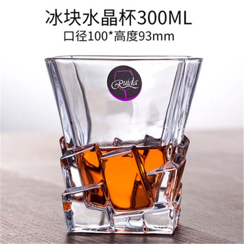 Luxury Crystal Whiskey Glass Whiskey Cup Bar Beer Water and Party Hotel Wedding Glasses Household Drinkware: F
