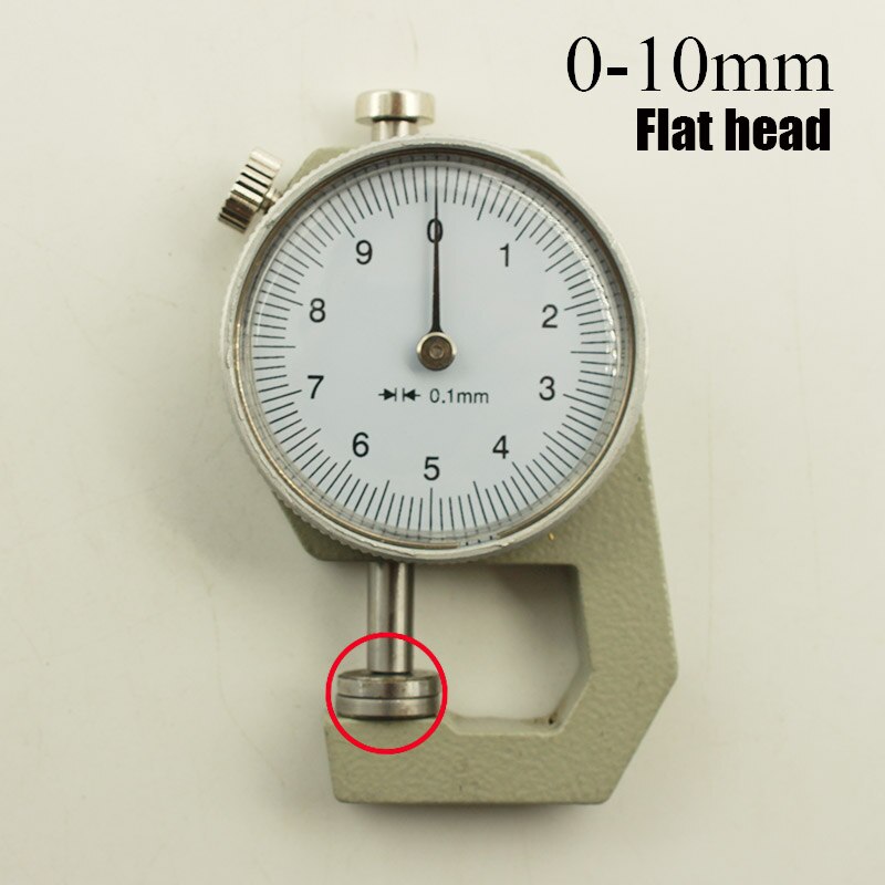 0.1 millimetri Nuovo quadrante Calibro di Spessore 0-10 millimetri 0-20mm Micrometro Digitale Misuratore di Spessore di misura carta calibro di spessore di cuoio strumento: 0-10mm flat