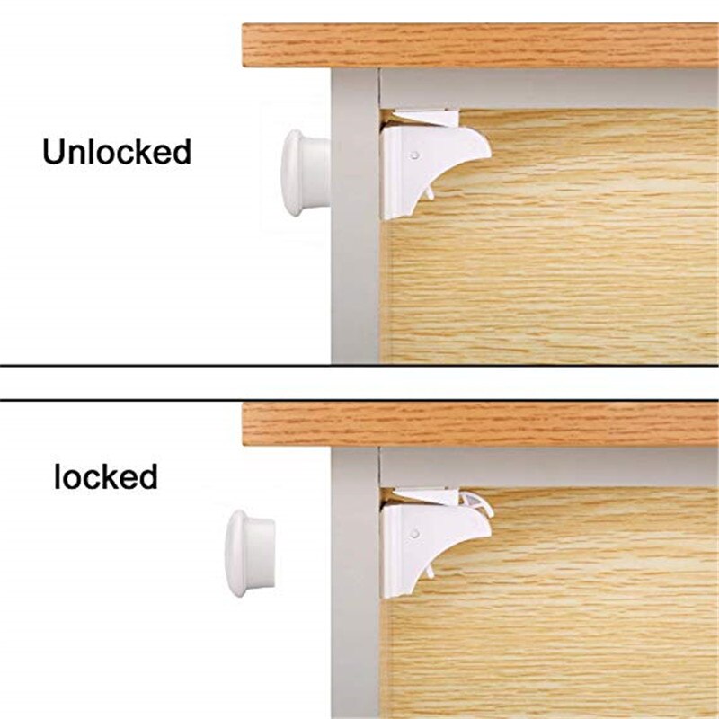 Magnetic Child Lock 8 Locks Baby Safety Baby Protections Cabinet Door Lock Kids Drawer Locker Security Invisible Locks