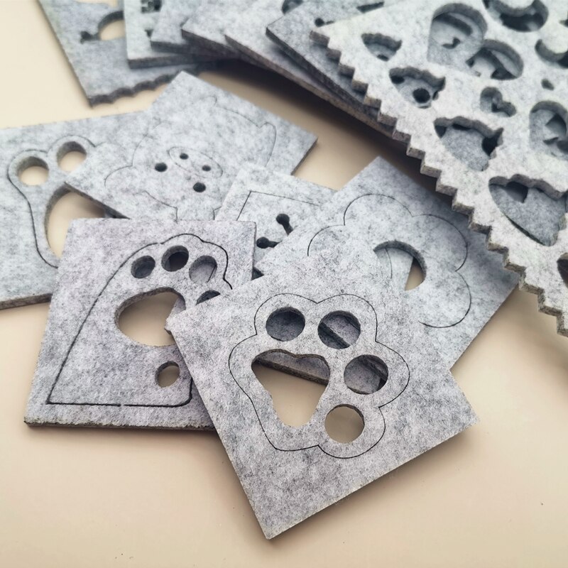 Wool Felt DIY Stencils Needle Felting Tool Handmade Animals Cat Dog Rabbit Ear Nose Template Claw Mold Accessories Craft Kits