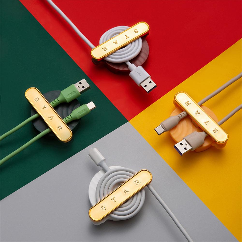 2Pcs/Set Wire Organizer Chic Fall-Prevention Attractive Wire Organizer 4 Colors Wire Hook