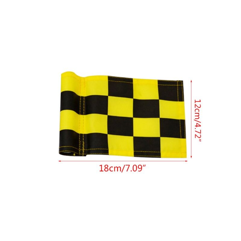 Checkered Practice Training Putting Green Nylon Golf Flags with Tube Inserted CORF