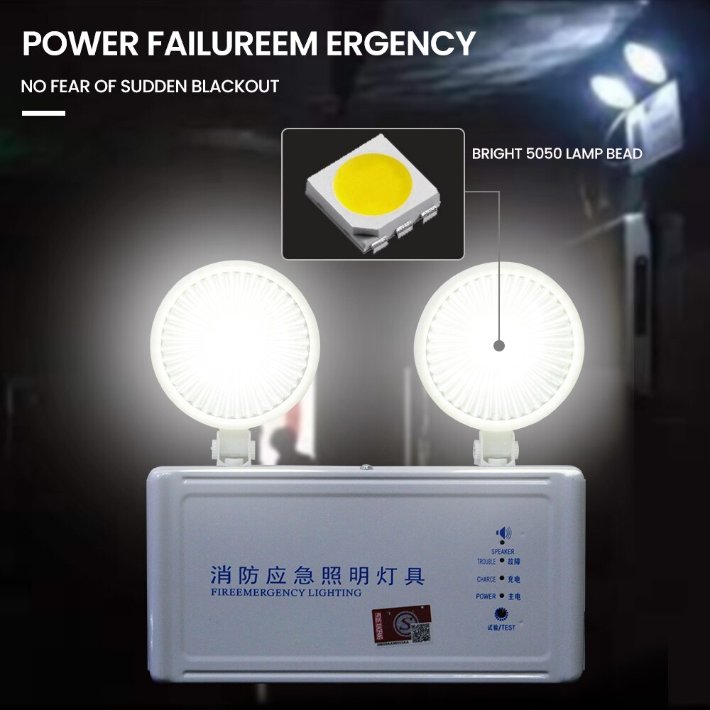3W AC220V Fire Emergency Lighting Xtra Brightness power supply safety accidents Fire Emergency Light with Force Start Function