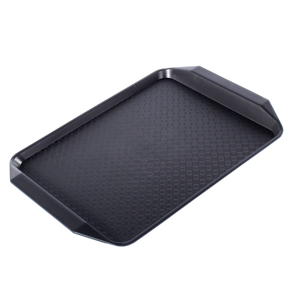 Bandeja de comida 1 Uds., bandeja de cafetería, bandeja de Café estándar, bandeja de servicio de cafetería, superficie Rectangular antideslizante de 17 pulgadas por 12 pulgadas