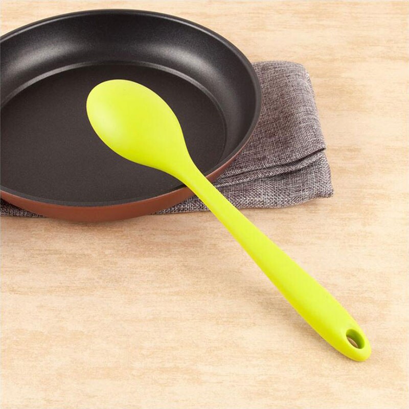 Stor størrelse universal mad grade silikone scoop fleksibel varmebestandig suppe ske køkkengrej skovle køkken madlavning værktøj gadget