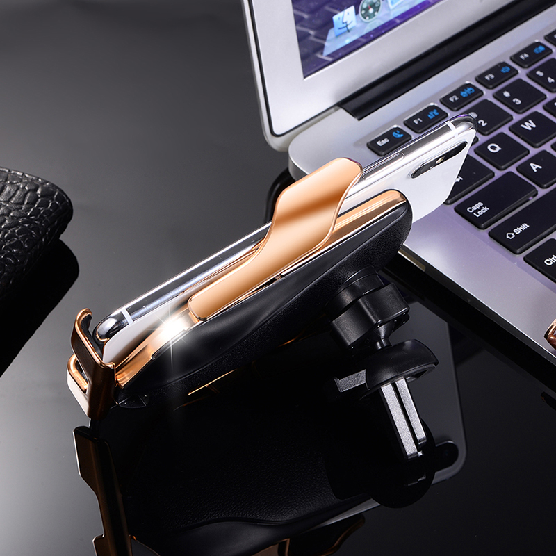 R2 Smart Sensor Wireless Charger 10W For iphone XS XR Fast USB C Charger For Samsung 360 Rotate 10W Simple Fast Wireless Charger