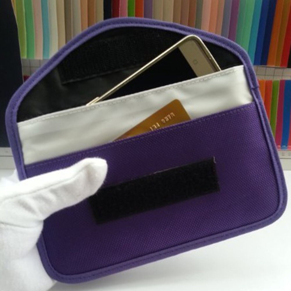 Solid Double Layer Signal Shielding Case Protective Cover Portable Phone Bag Universal Anti-radiation Anti-magnetic Accessories: Purple 