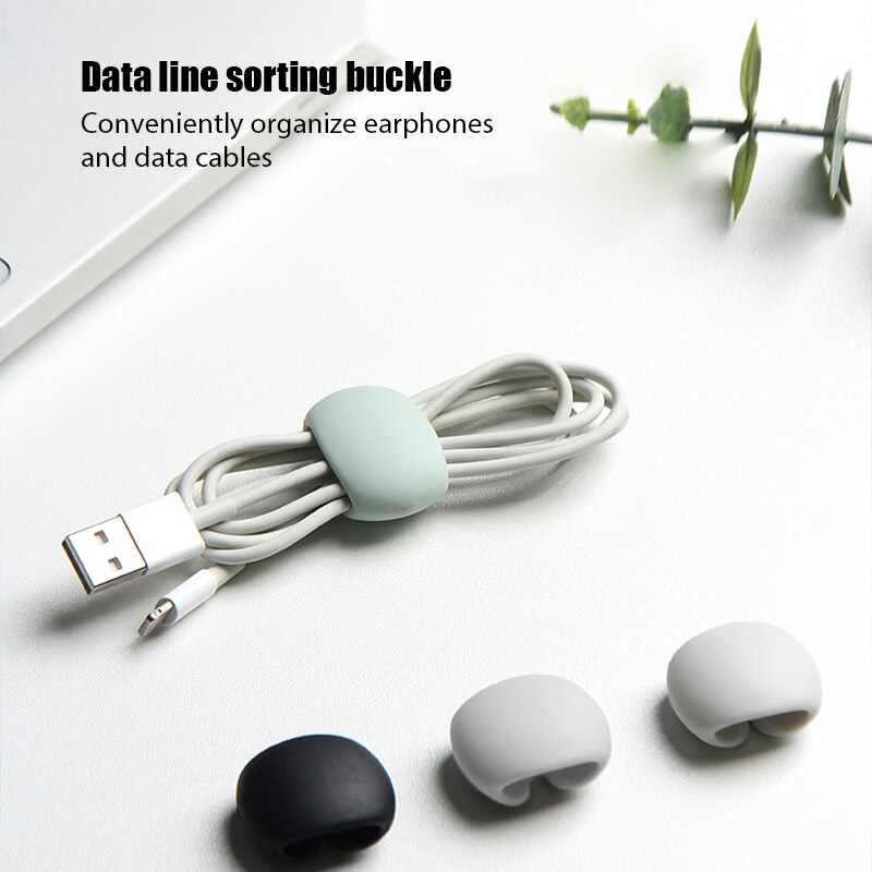 4Pcs Universal Line Storage Clip Desk Organizer Winder Portable Earphone Data Cable Storage Buckle Organizer collection