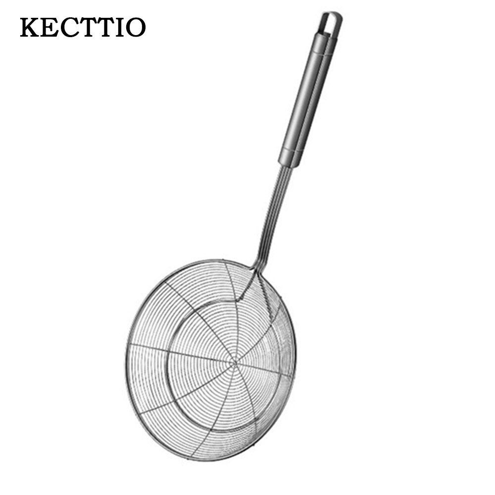 Stainless Steel Skimmer Long Handle Kitchen Cooking And Frying Spider Skimmer Fried Noodle Strainer Tool Kitchen Utensil