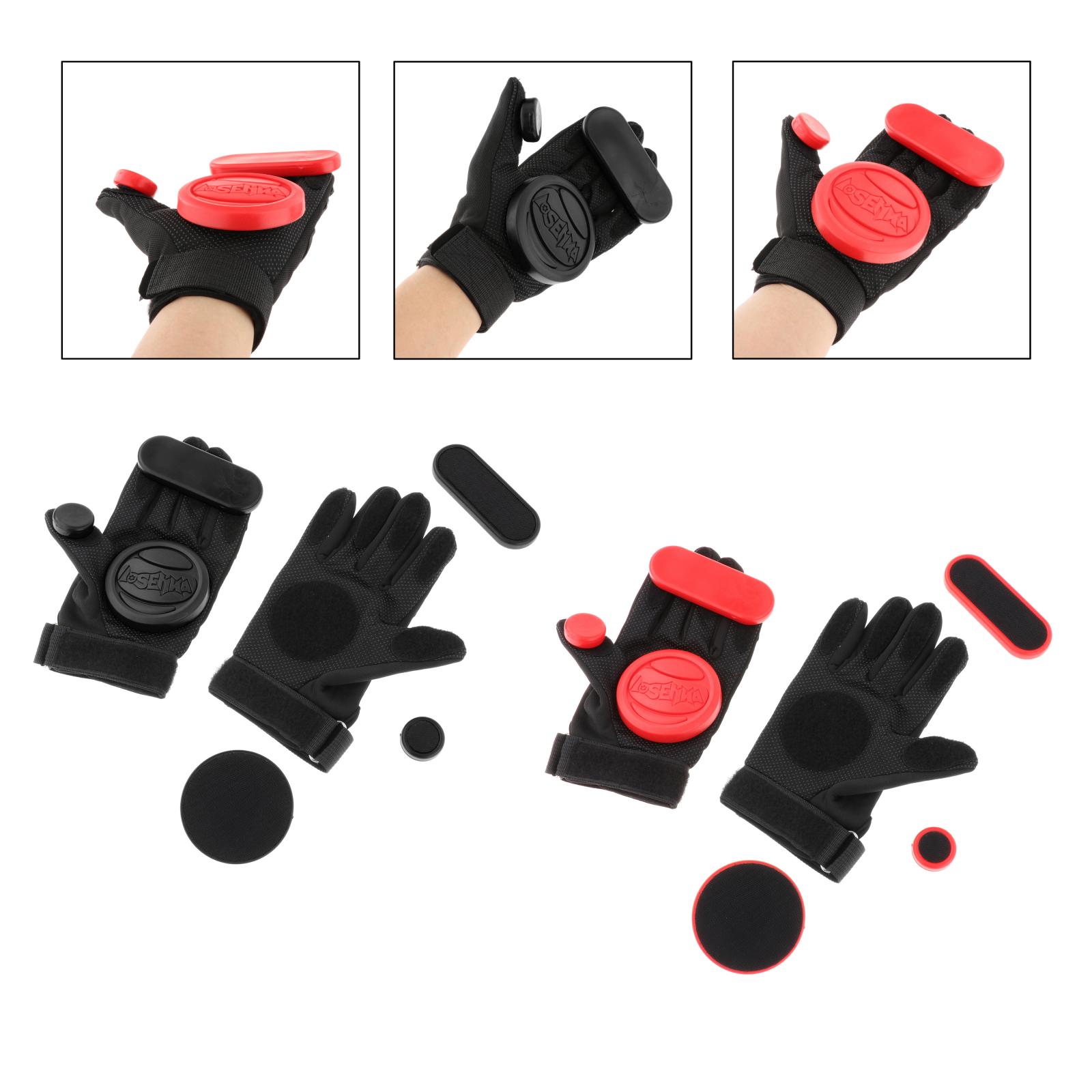 Downhill Skateboard Gloves Roller Long Board Slider Skateboard Turning Gloves Slide Brake Gloves With Slider Skate Accessories