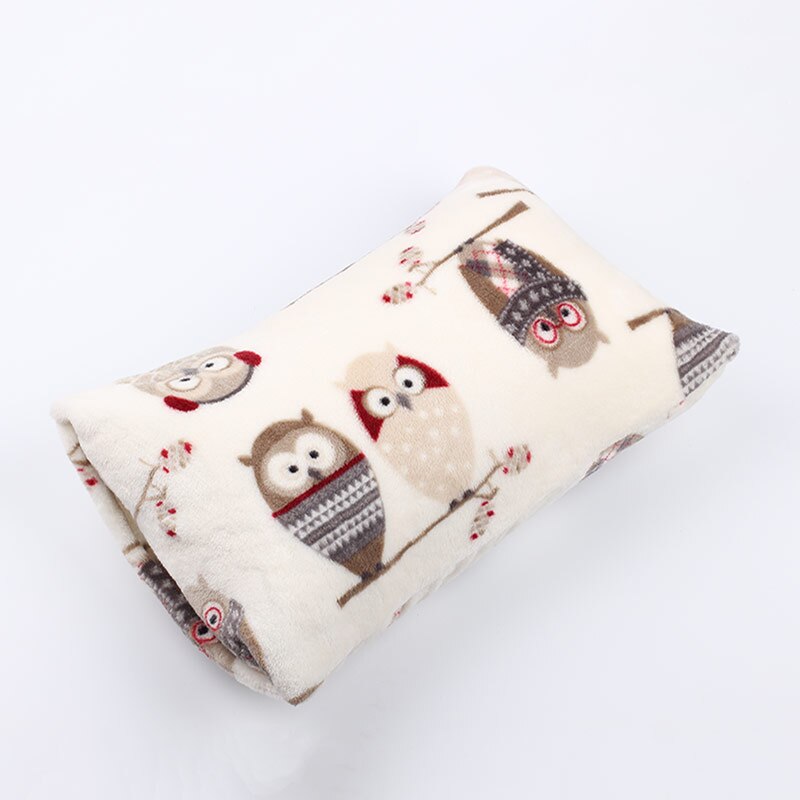 Petit oreiller avec taie d'oreiller doux et noyau complet, pour adulte, repose-sieste, petit oreiller de sommeil, envoyer un sac de rangement en: owl(fleece)