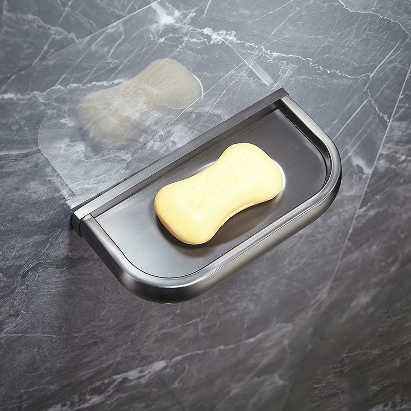 Messing Badkamer Plank Gunmetal Muur Handdoek Plank Messing Wc Handdoek Bar Nordic Driehoek Mand Toiletborstel Hardware Set: soap dish