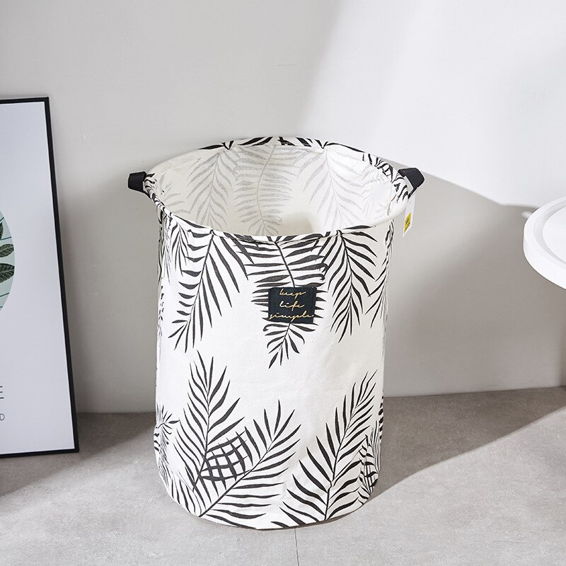 Bathroom Folding Laundry Basket Leaves Folding Bag Waterproof Clothes Toy Container Organizer Laundry Basket Bag: B