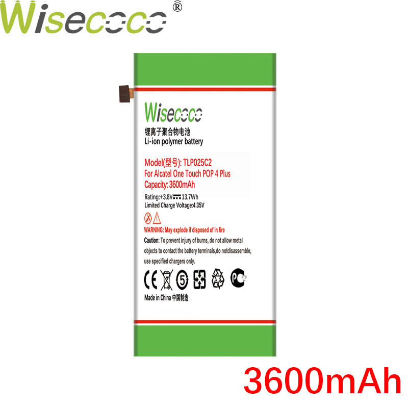 Wisecoco TLP025C2 3800mAh Battery For ALCATEL TLP025C1 One Touch POP 4 Plus 4+ OT-5056D 5056D Phone