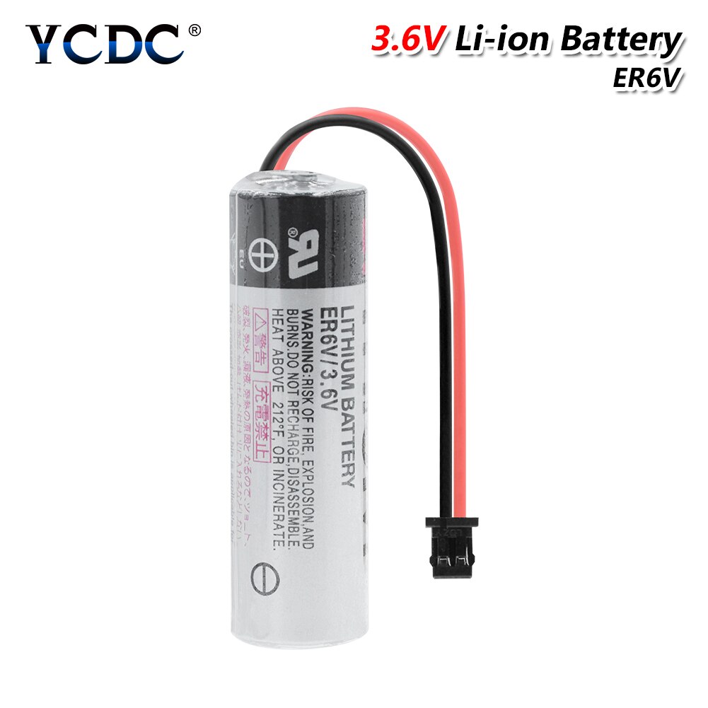 ER6V 3.6V 2000mah Li-ion Battery Lithium Repalcement Cells For Industrial Computer Servo PLC Batteries ER6VC119A ER6VC119B