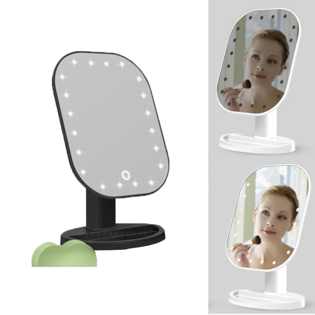 Durable LED Lighted Touch Screen Mirror Cosmetic Makeup Shaving Magnifying 1X 10X Mirror Plastic