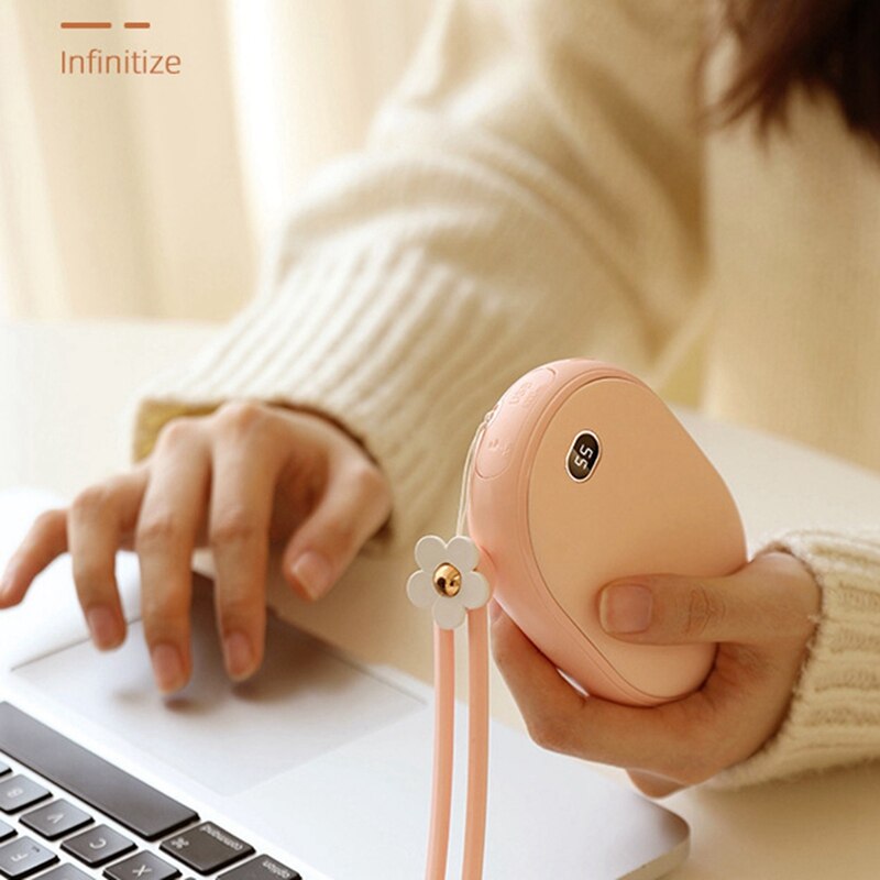Portable USB Rechargeable Mini Heater with Temperature Display Travel Warmer Winter Hand Warmer