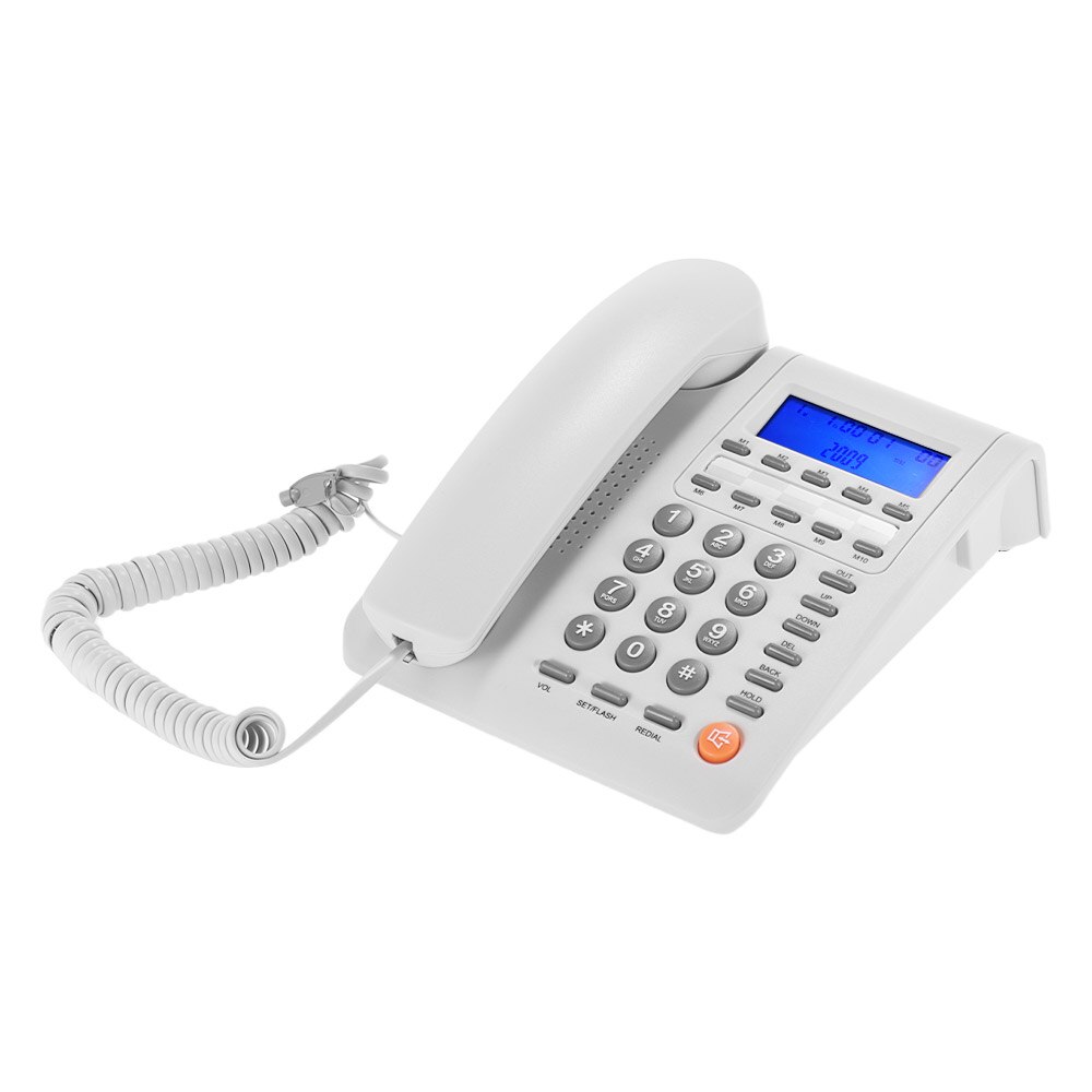Desktop Corded Telephone Fixed Phone LCD Display for House Home Call Center Office Company Hotel