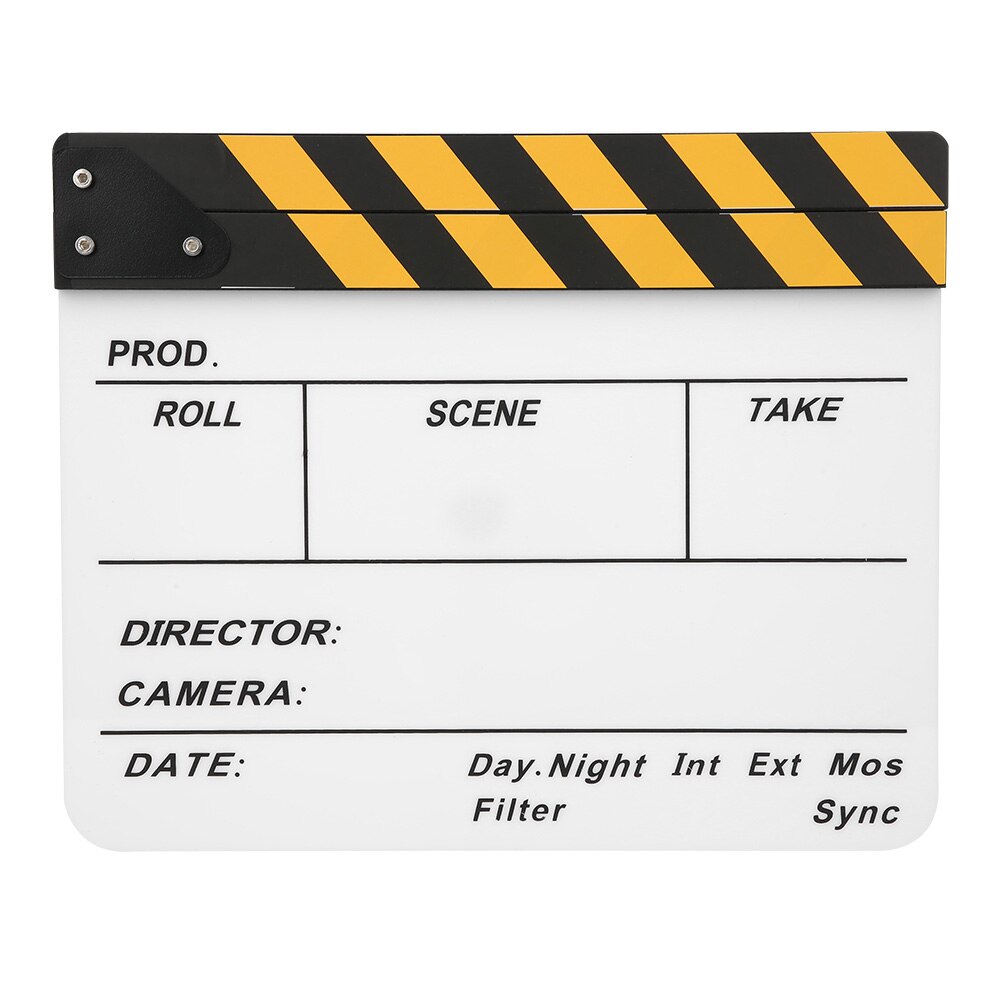 30x25CM Cinema Clapperboard Film Clapperboard Acrylic Clapperboard Movie Film Action Clap Director Photography Tool: type 3