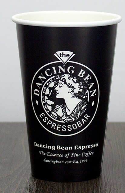 50 st amerikansk stil svart engångs kaffekopp fest bbq födelsedag eftermiddagste favorit dryck pappersmugg med lock: Kopp / 400ml 14oz 50 st