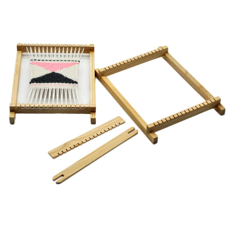 Telar de madera para tejer, Kit de hilo de tapiz, máquina de telar artesanal, herramienta hecha a mano para principiantes