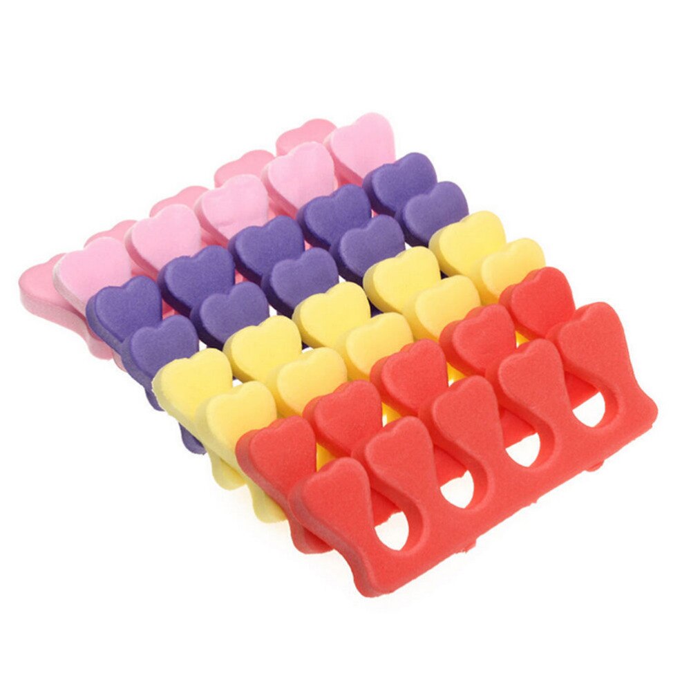 10x blød svamp skum finger tå separator nail art salon pedicure manicure værktøj