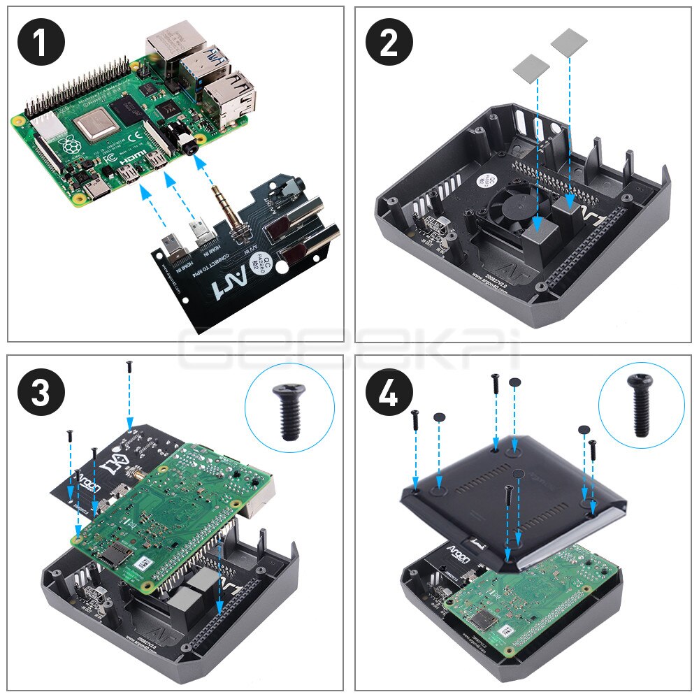 Geeekpi ARGON ONE V2 Raspberry Pi 4 Case Aluminum ... – Grandado
