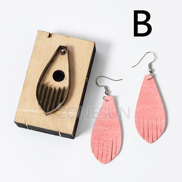 Troquel De Corte Para Cuero Con Círculo Irregular – Plantilla De Madera Para Hacer Pendientes, Compatible Con Máquinas De Troquelar