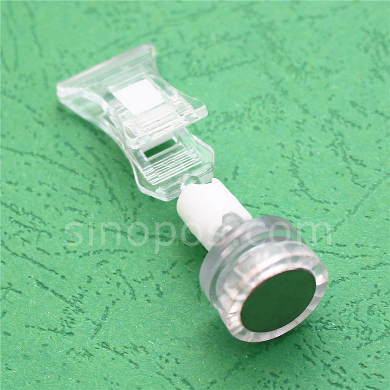 Clip on skiltholder med magnetisk base, prisskilt display metal vægmonteret stativ hylde reklamekort magnet stativ pop clips