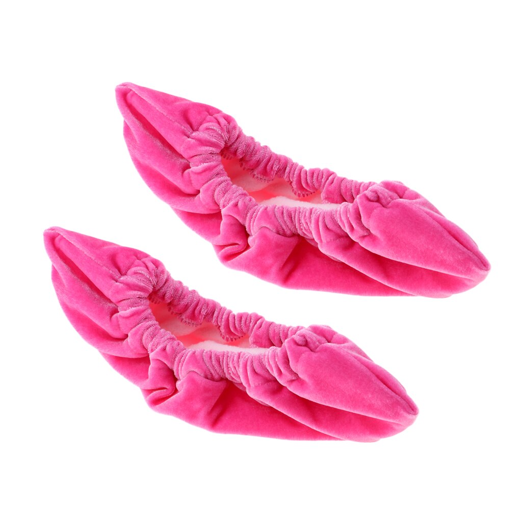 Protège-lame en tissu éponge doux pour patins de Hockey sur glace, 1 paire: Rose Red