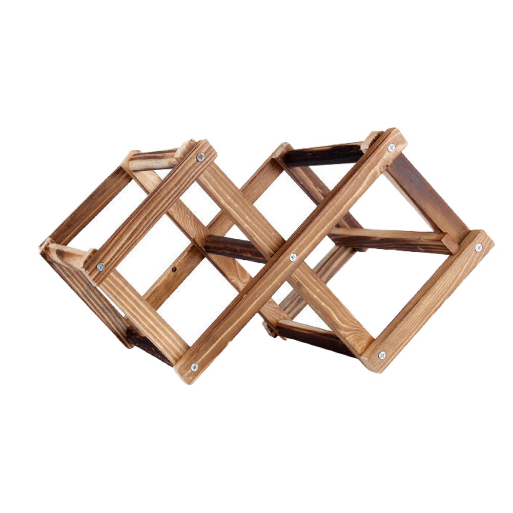 Estantes plegables de madera para vino, soportes de armario para botellas, estante de madera, organizador de almacenamiento para vitrina retro: 3bottles-Retro