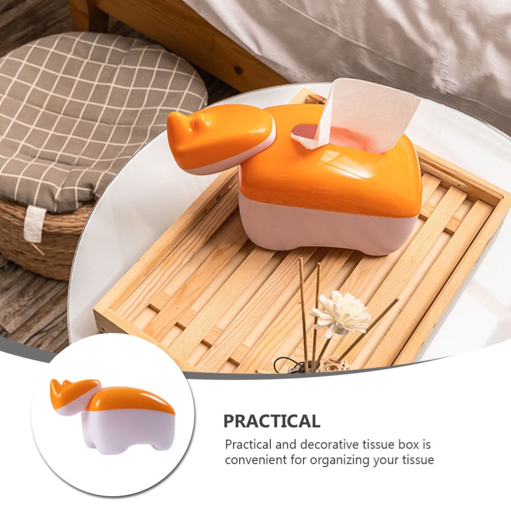 1pc tissueboxen in de vorm van een neushoorn (willekeurige kleur)