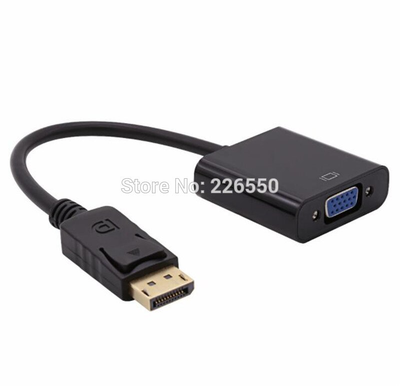 DisplayPort Male DP naar VGA Female M/F Converter Adapter Kabel Voor HP/Dell/ lenovo/Toshiba Notebook Zwart