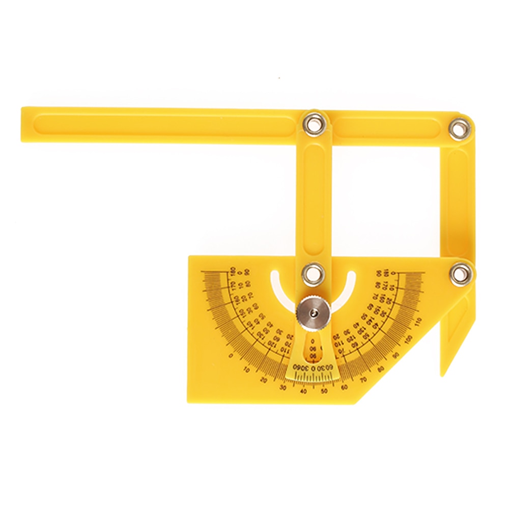 1PC Useful Plastic Goniometer Angle Finder Miter Gauge Arm Woodworking Measuring Ruler Hand Tool
